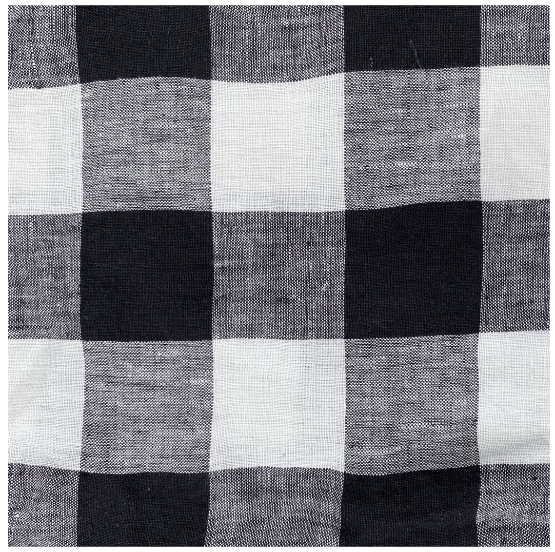 Black & White Buffalo Check Linen Sheeting