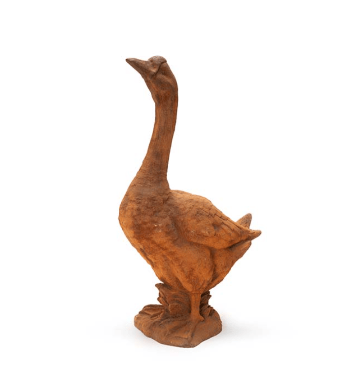 Rust Cast Iron Goose - Life-Size