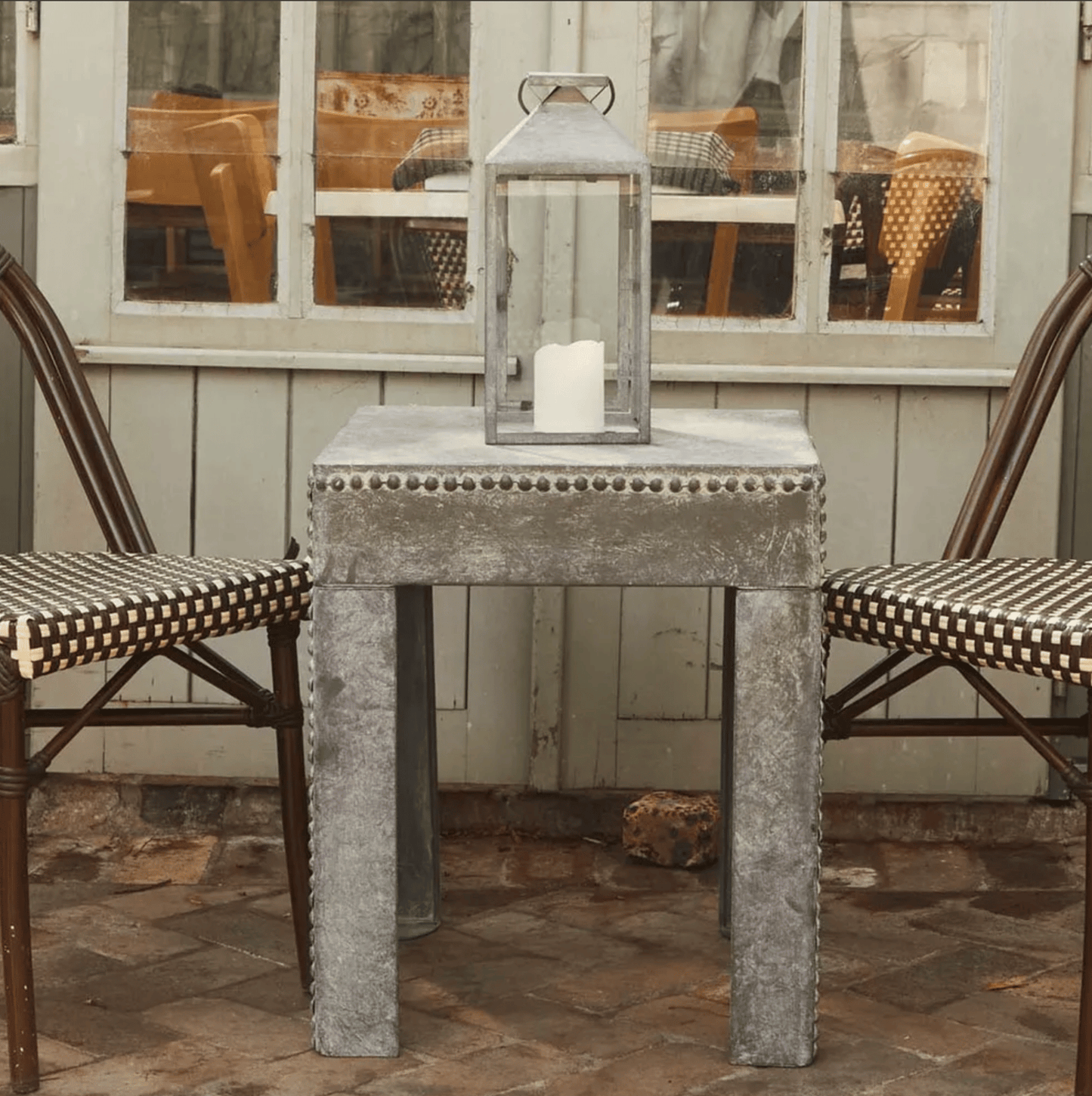 Zinc Accent Side Table