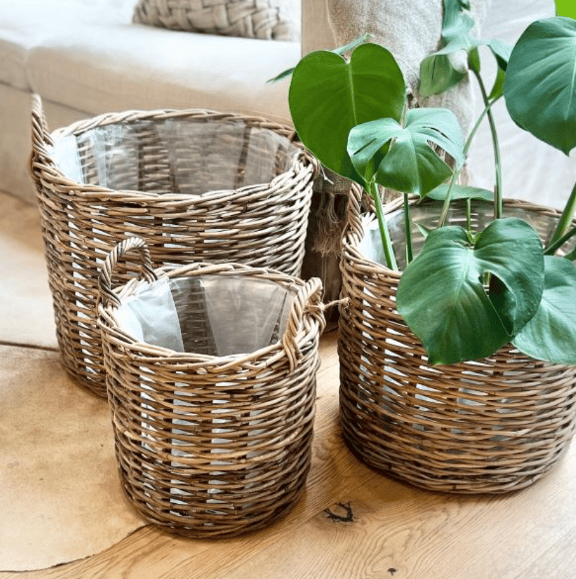 Lined Willow Basket