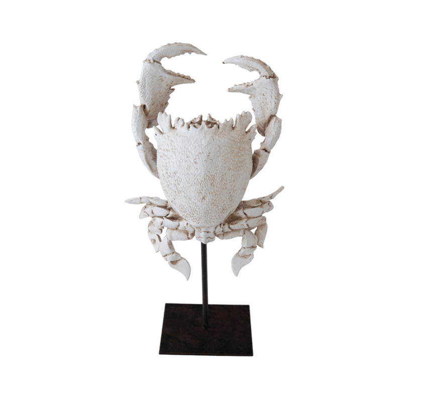 Coastal Crab Sculpture on Stand