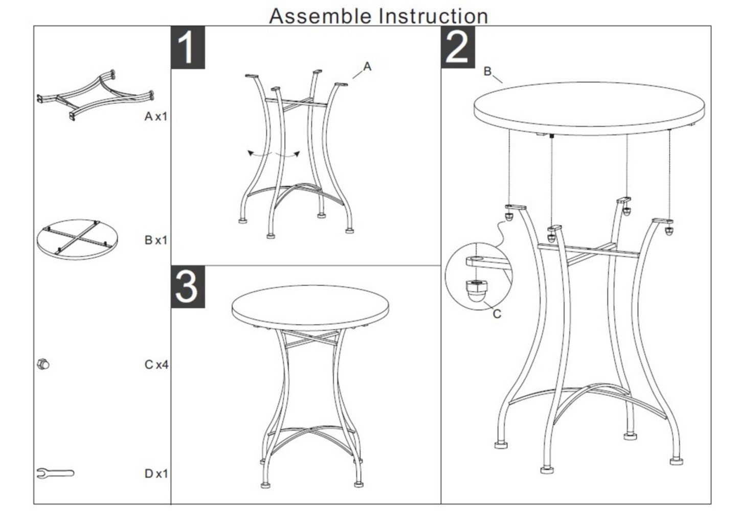 Cafe Table - French Green