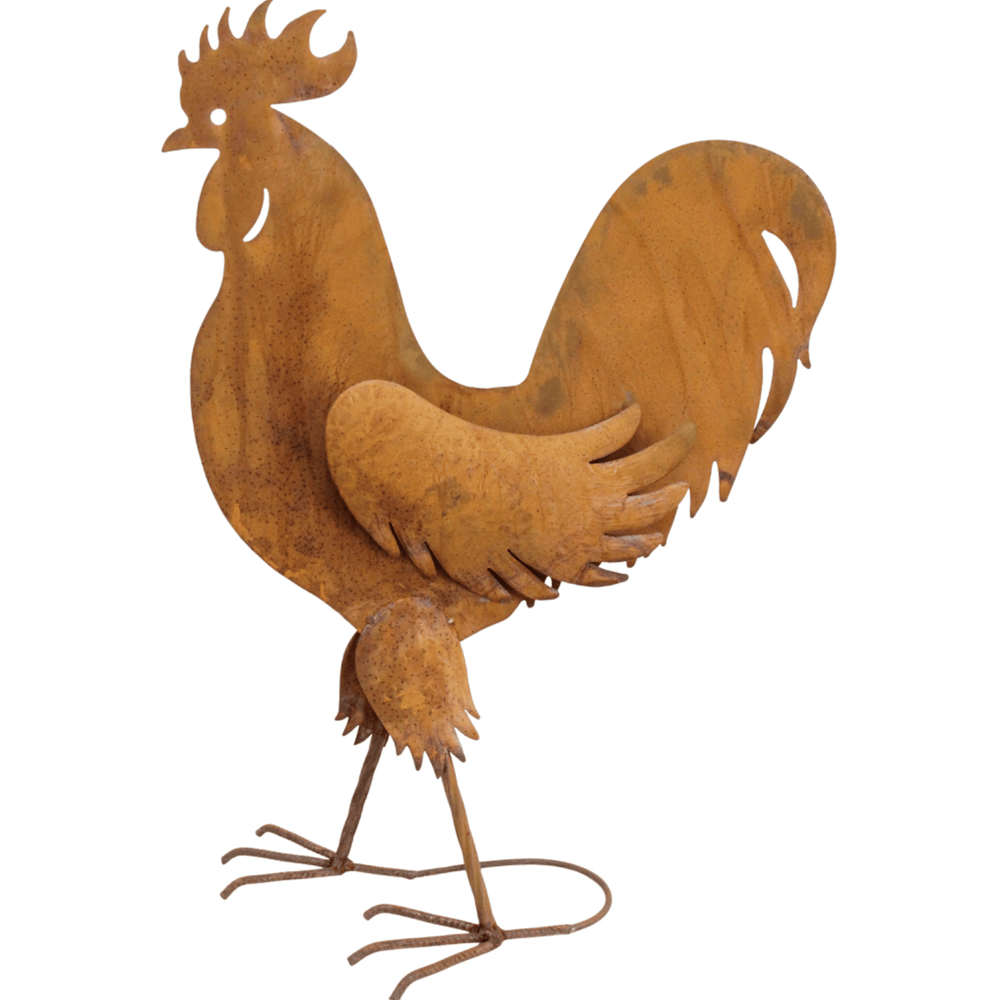 Rust Garden Rooster - Large