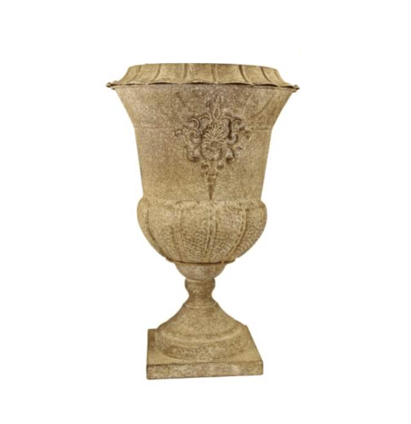 Motif Patina Metal Urn