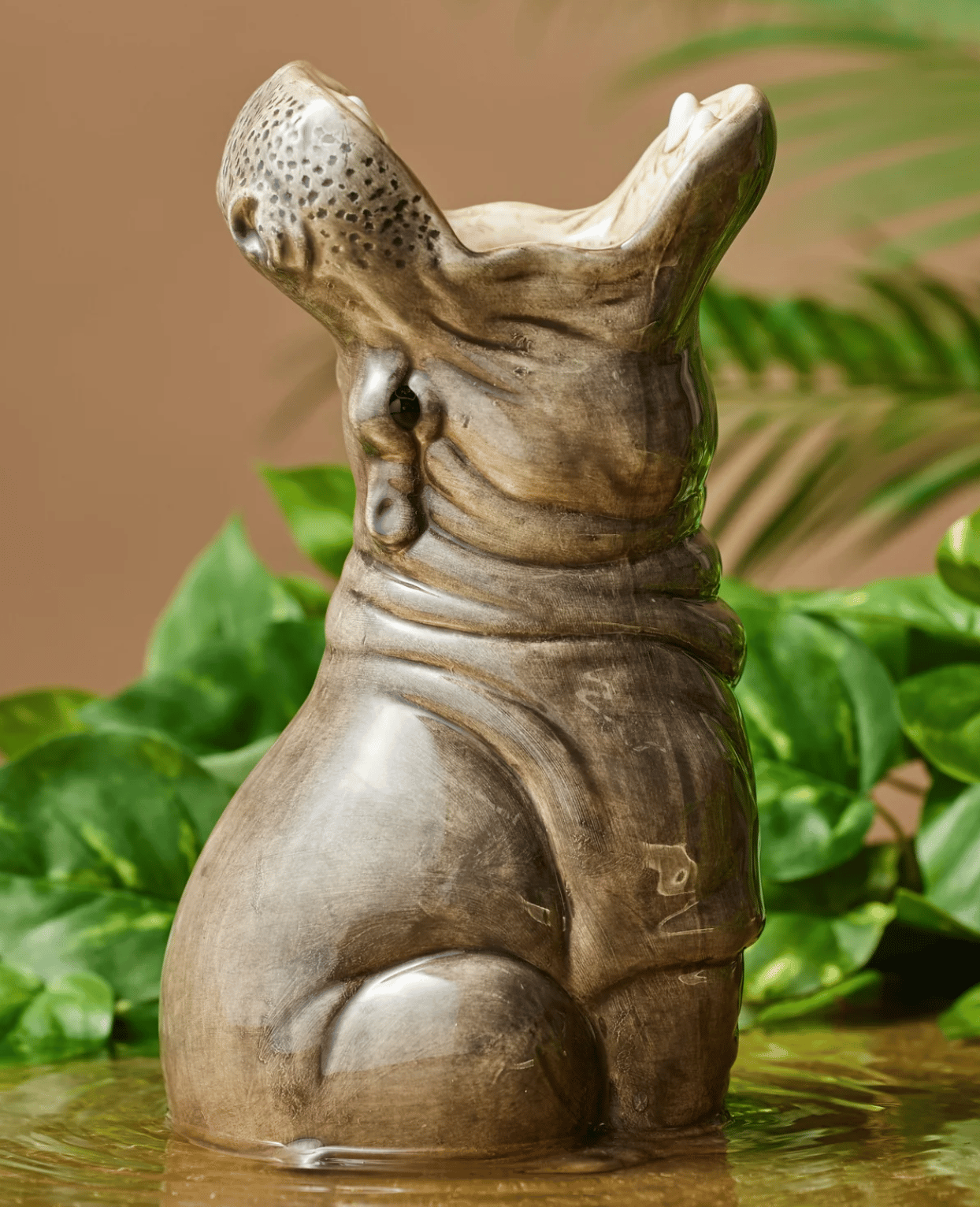 Playful Hippo Vase