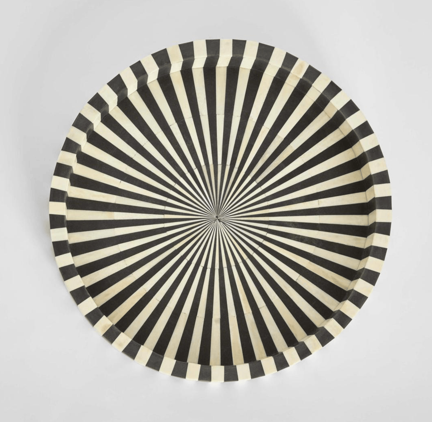 Radiant Bone Inlay Tray Black & White