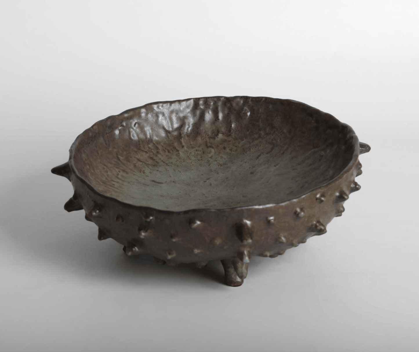 Spiked Footed Bowl Green