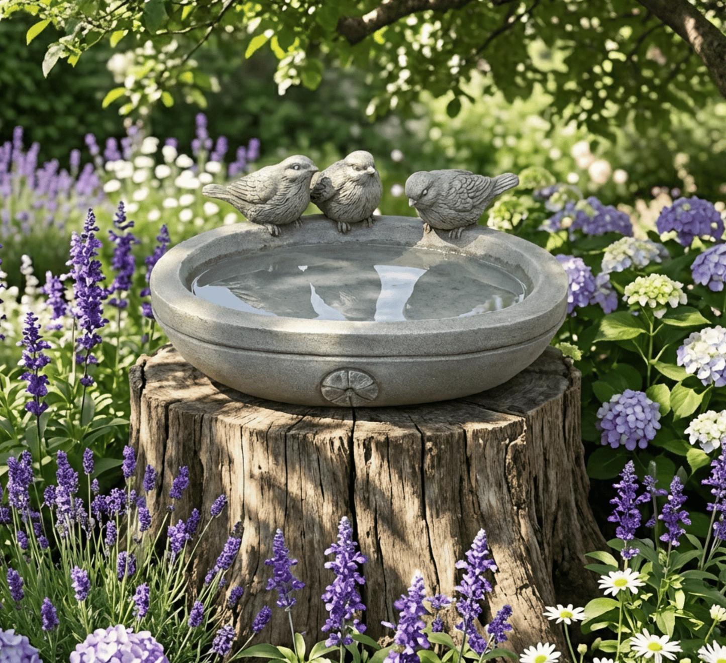 Three Bird Bath