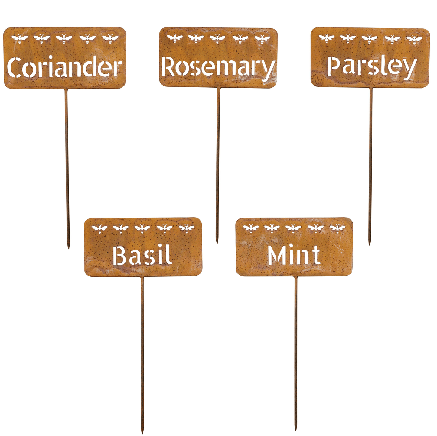 Rust Herb Stakes Set of 5