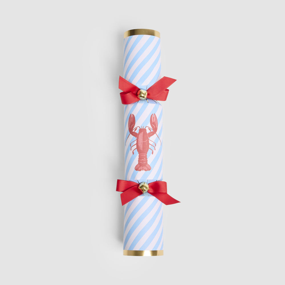 Lobster striped Christmas crackers