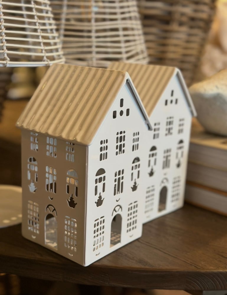 White Enamel Gloss Candle House