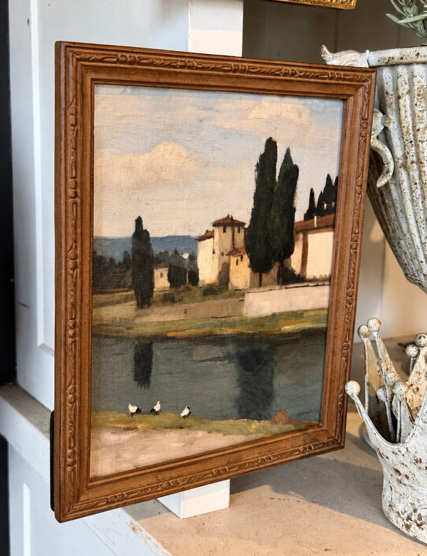Rustic Frame with Countryside Art