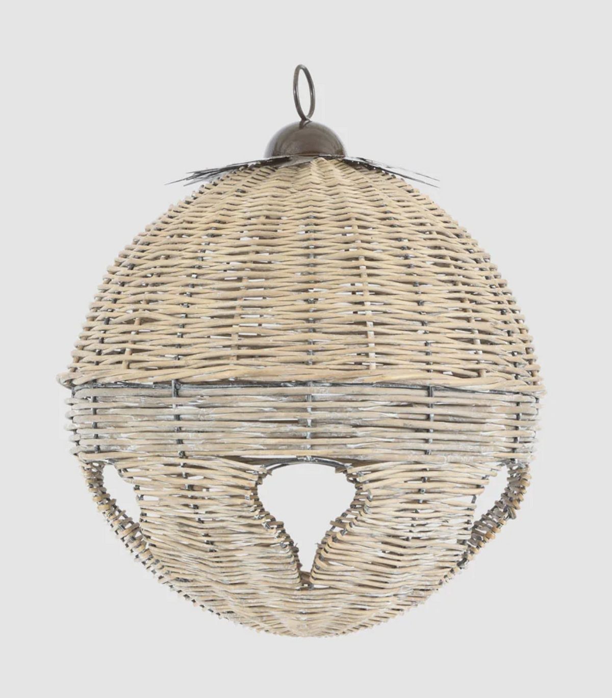 Large round willow bell decoration with open cut-outs