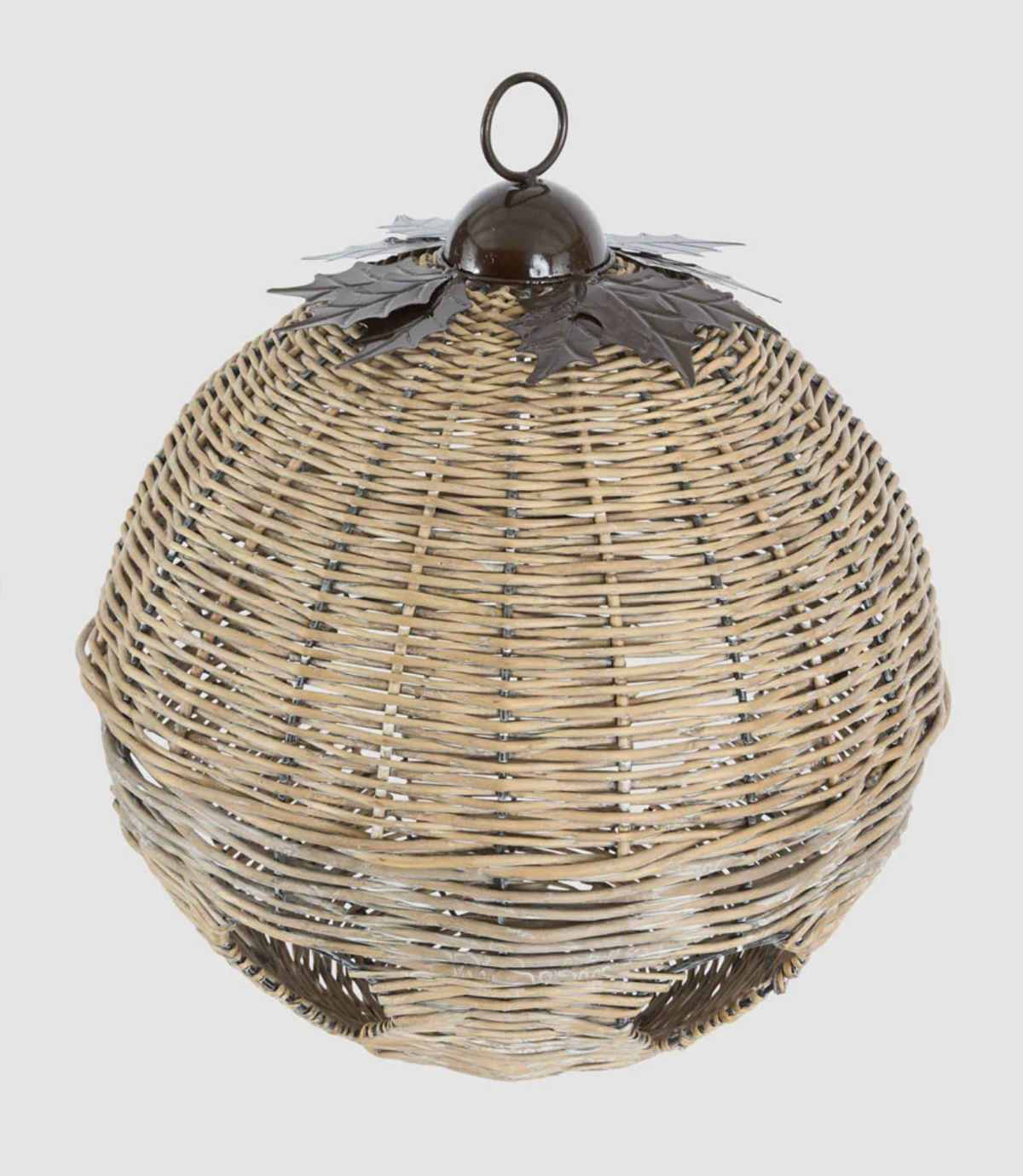 Upper view of large willow bell and hanging ring
