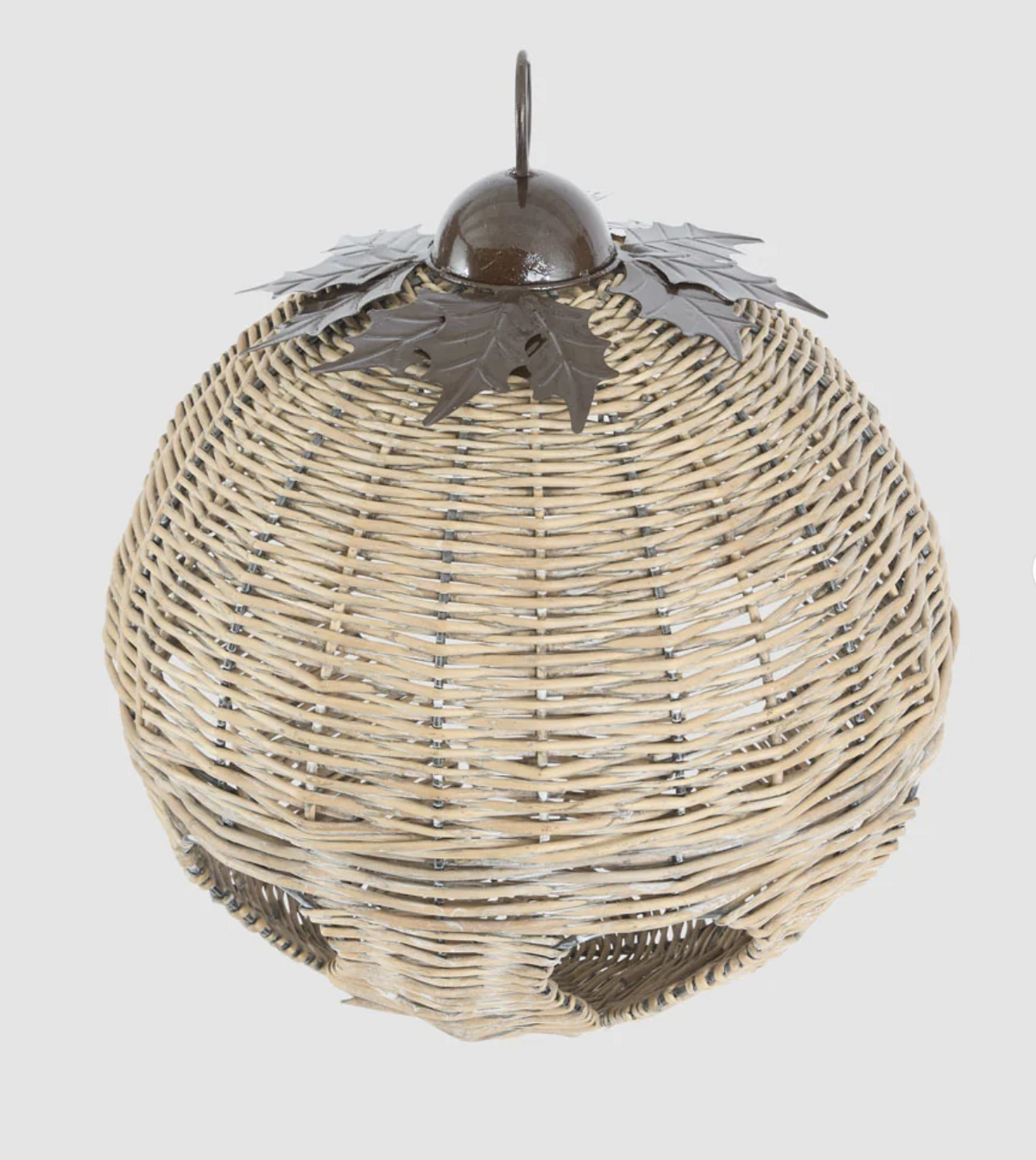 Upper view of medium willow bell showing dark leaf-shaped crown