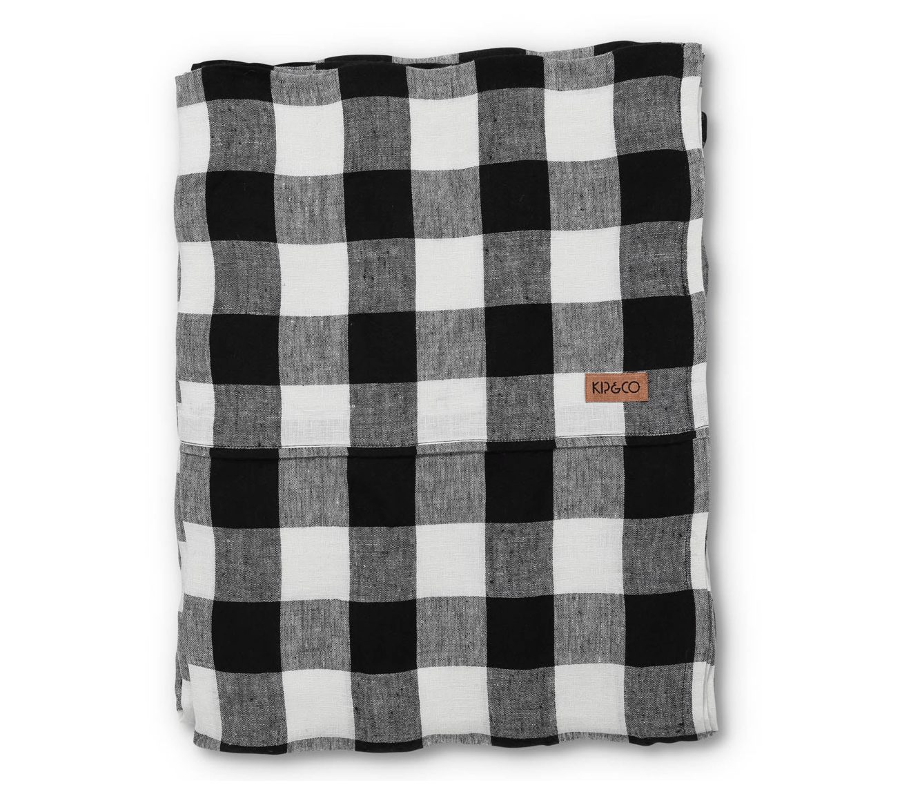 Black & White Buffalo Check Linen Sheeting