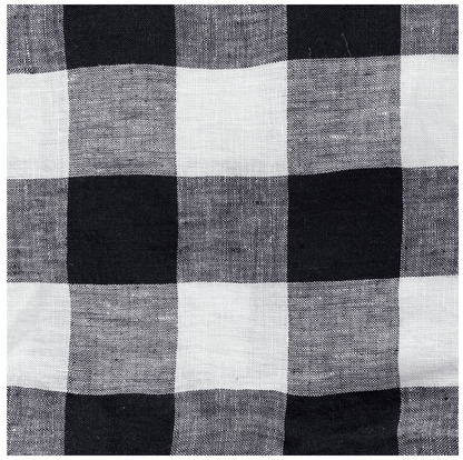 Black & White Buffalo Check Linen Sheeting