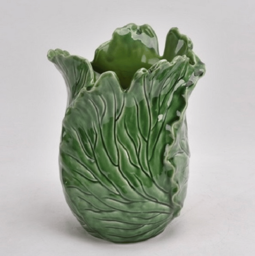 Sculptural Cabbage Ceramic Vases