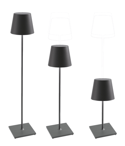 Rechargeable Outdoor Floor Lamp - Charcoal