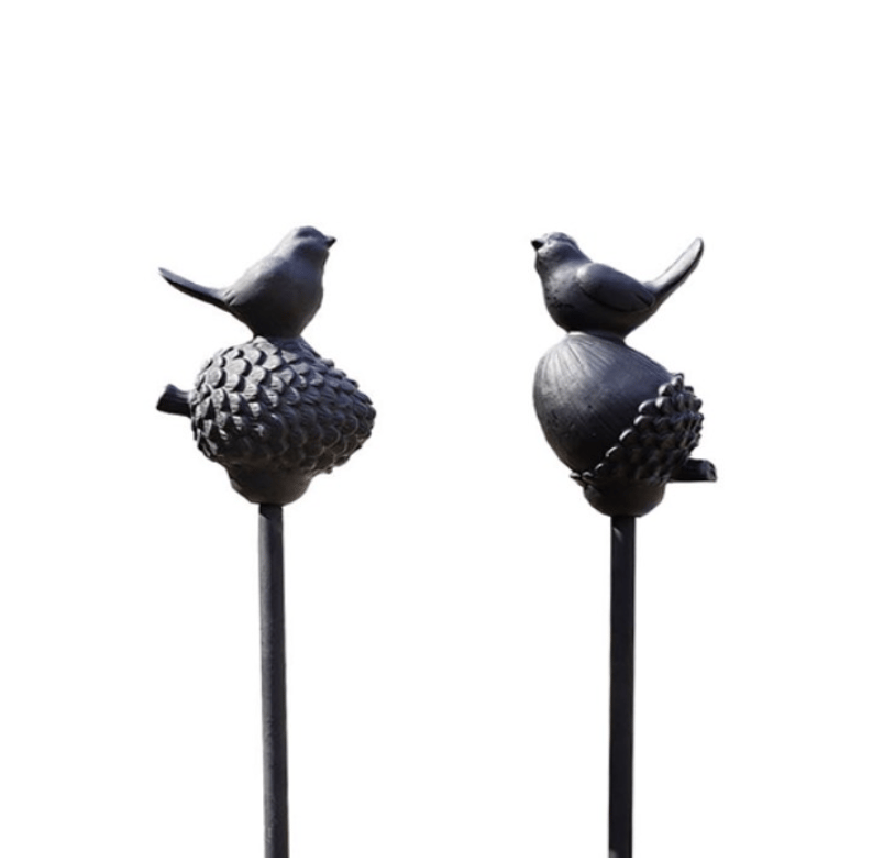 Acorn Bird Garden Stake