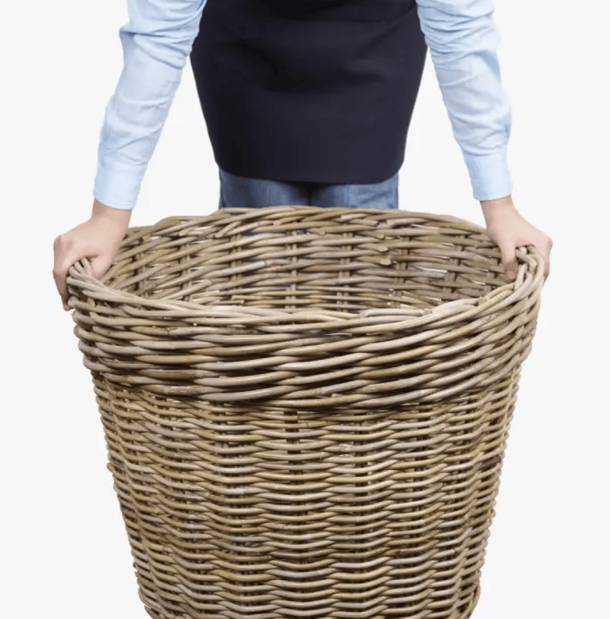Terracotta Form Rattan Basket
