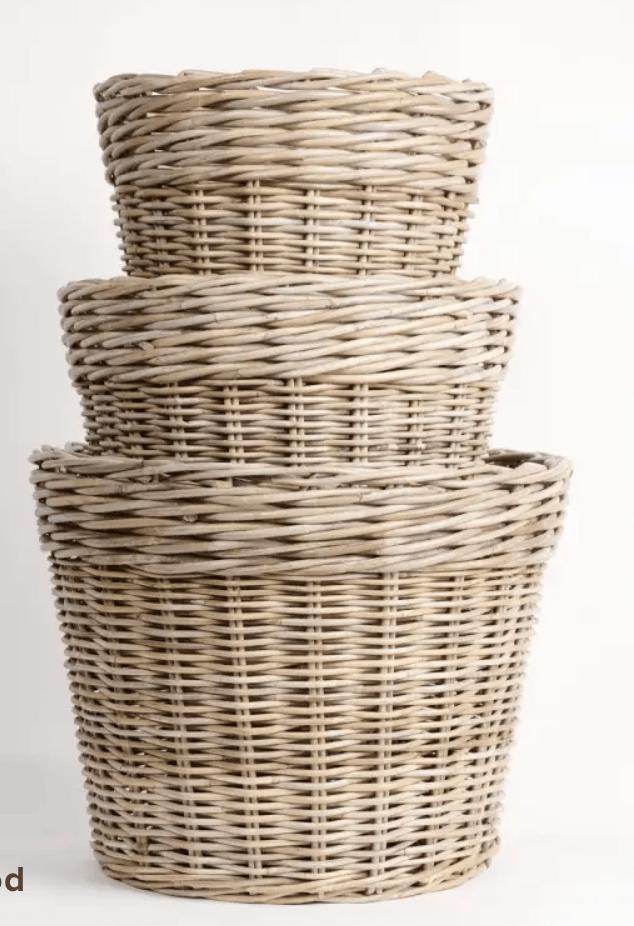 Terracotta Form Rattan Basket