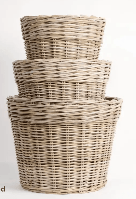 Terracotta Form Rattan Basket