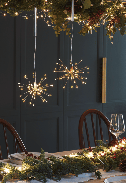 Mini Battery Starburst Hanging Light