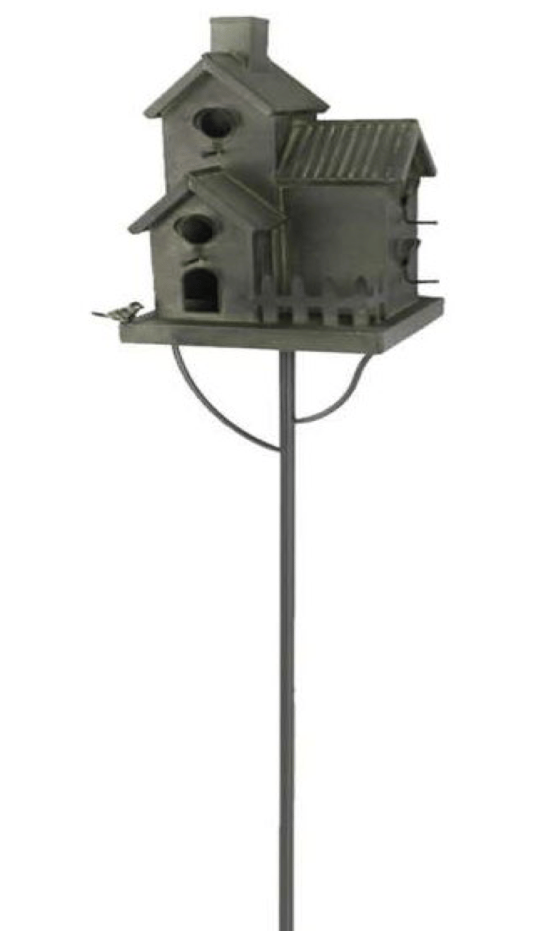 Three Storey Birdhouse Stake