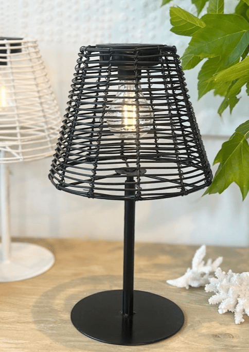 Woven Solar Table Light - Black