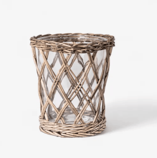 Rattan hurricane lantern - HAROLDS