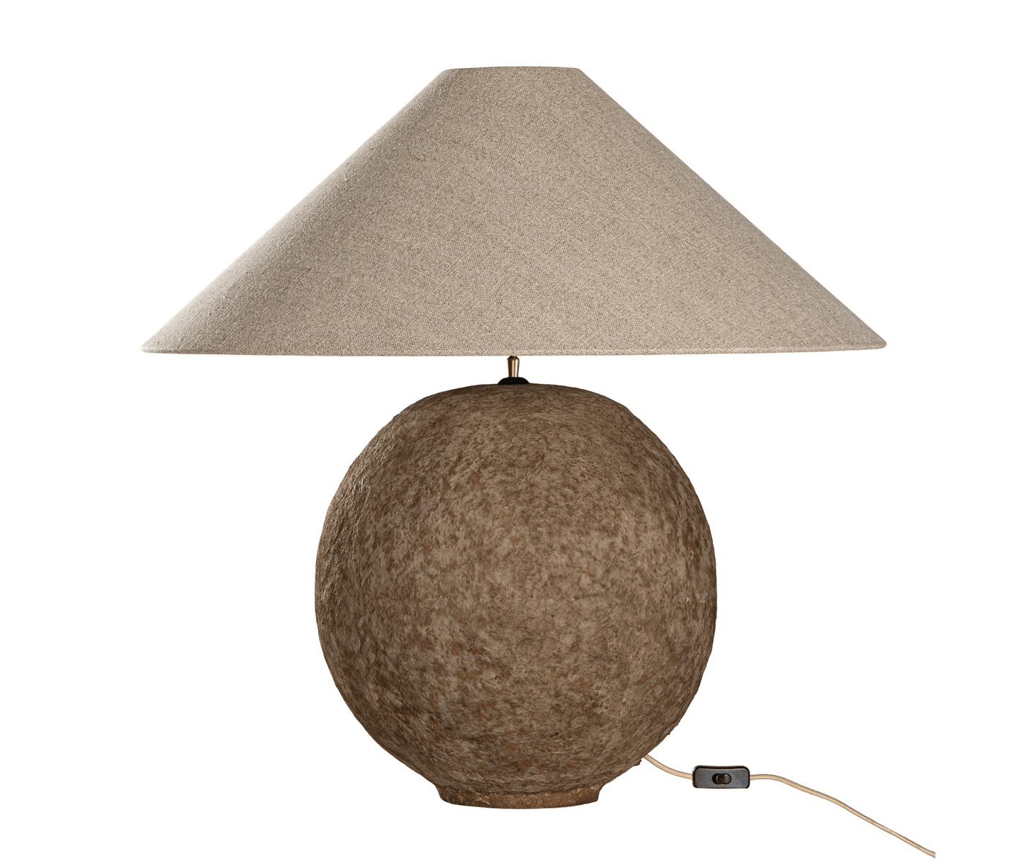 Papier Mâché Table Lamp - Dark