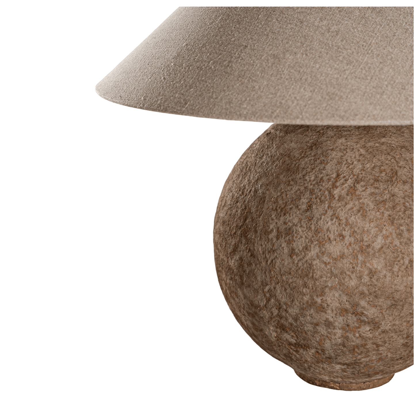 Papier Mâché Table Lamp - Dark