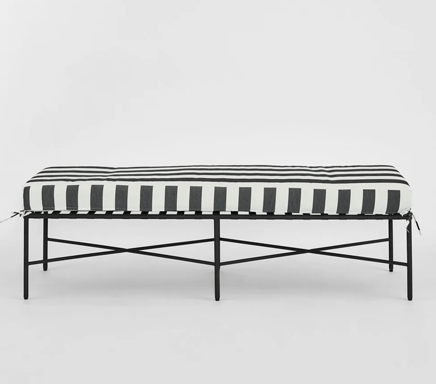 Harolds Signature Outdoor Bench - Black & White Stripe