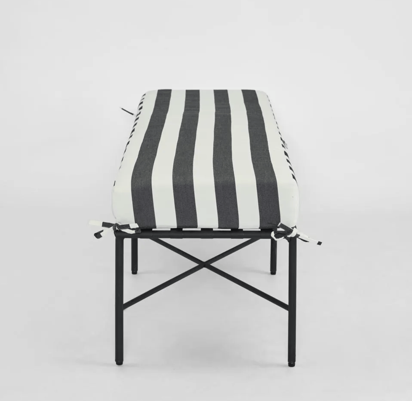 Harolds Signature Outdoor Bench - Black & White Stripe