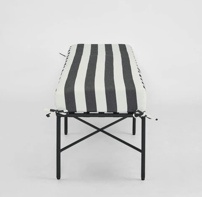 Harolds Signature Outdoor Bench - Black & White Stripe