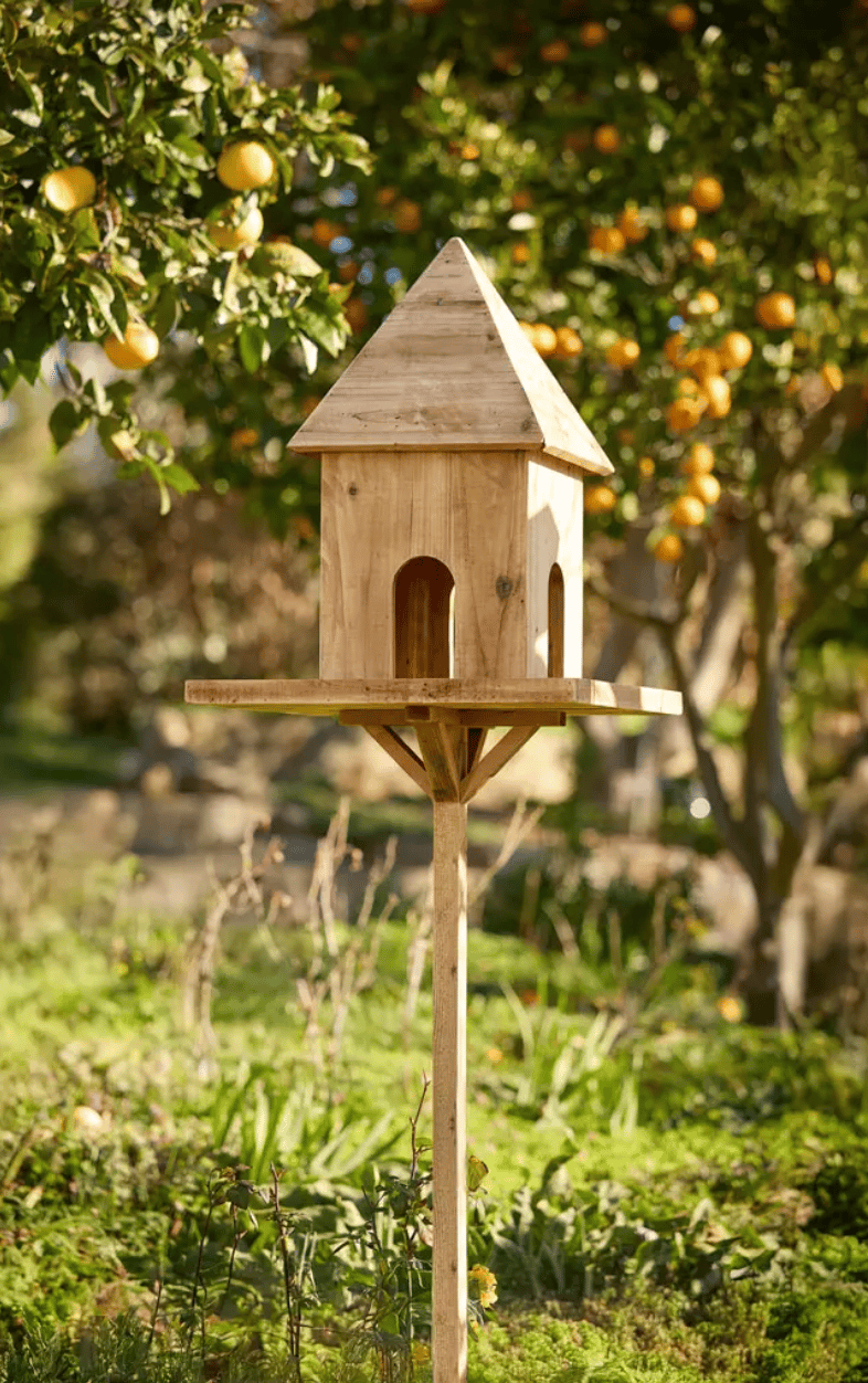 Timber Birdhouse Stand - Natural