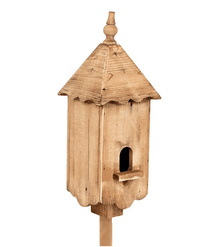 Timber Birdhouse Stake - Natural