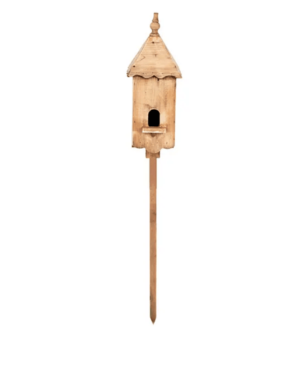 Timber Birdhouse Stake - Natural