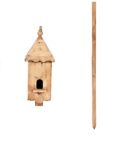 Timber Birdhouse Stake - Natural