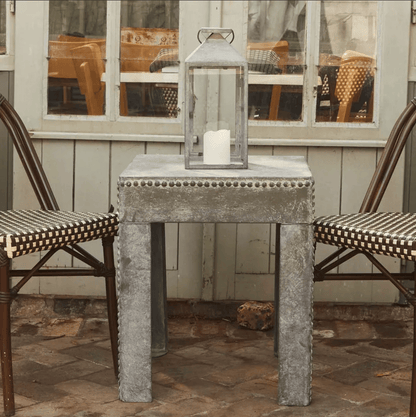 Zinc Accent Side Table
