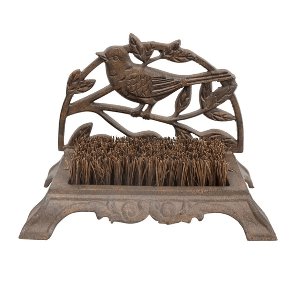 Cast iron boot brush bird - HAROLDS