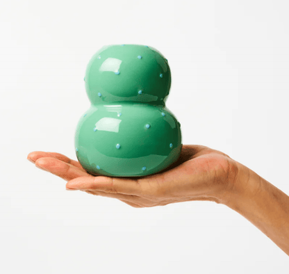 Festive Vase - Green Blue Dotty