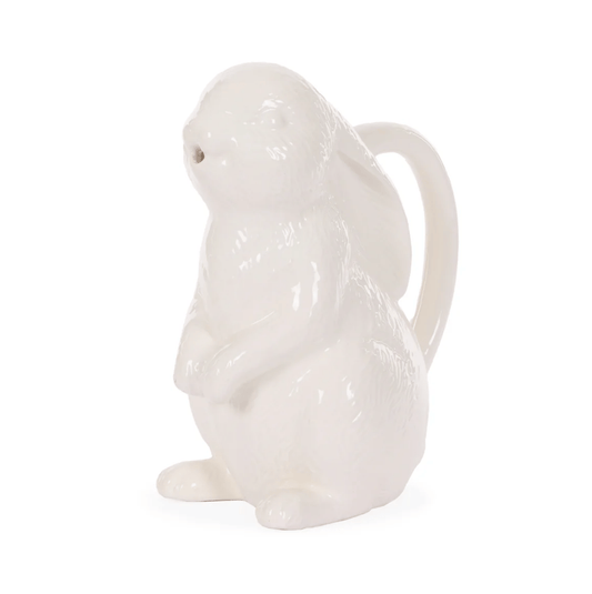 White Ceramic Bunny Pitcher