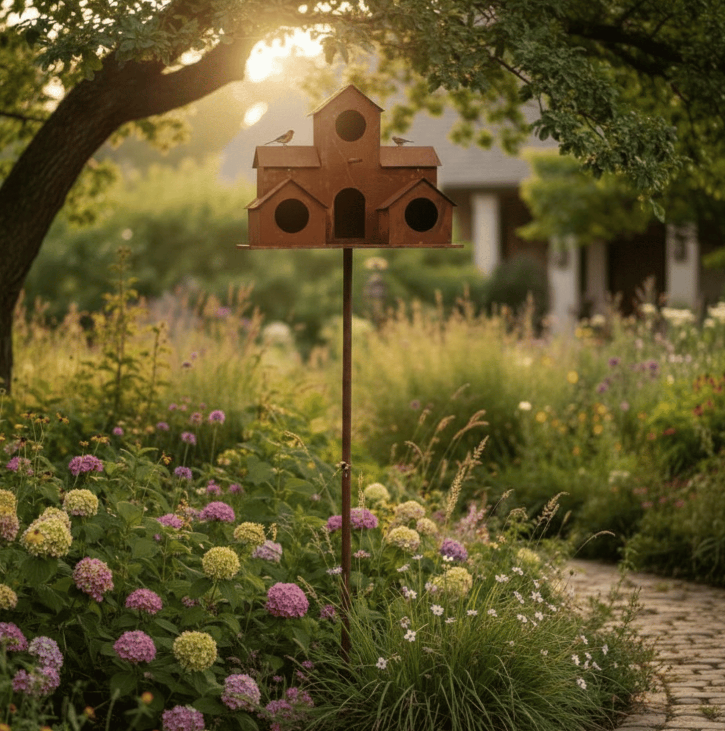 Manor Birdhouse Stake
