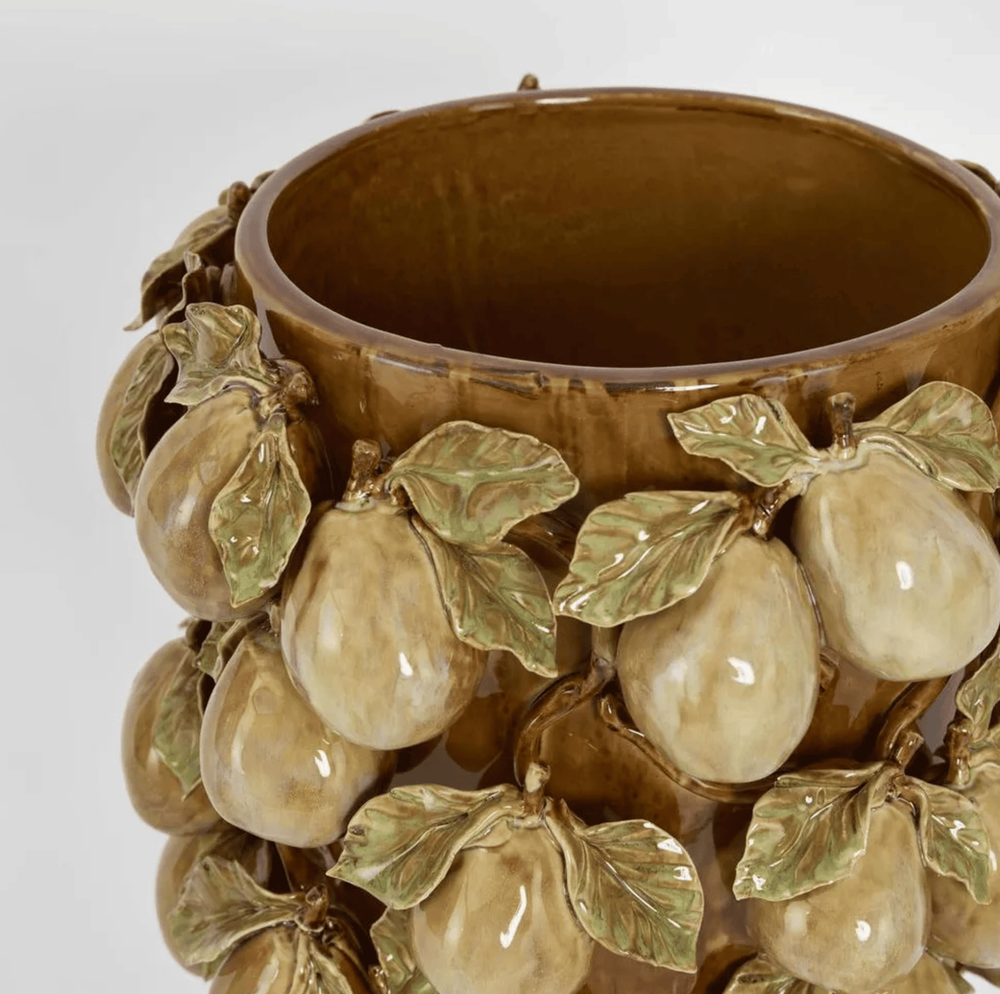 Mediterranean Pear Relief Vase
