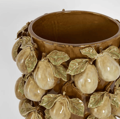 Mediterranean Pear Relief Vase
