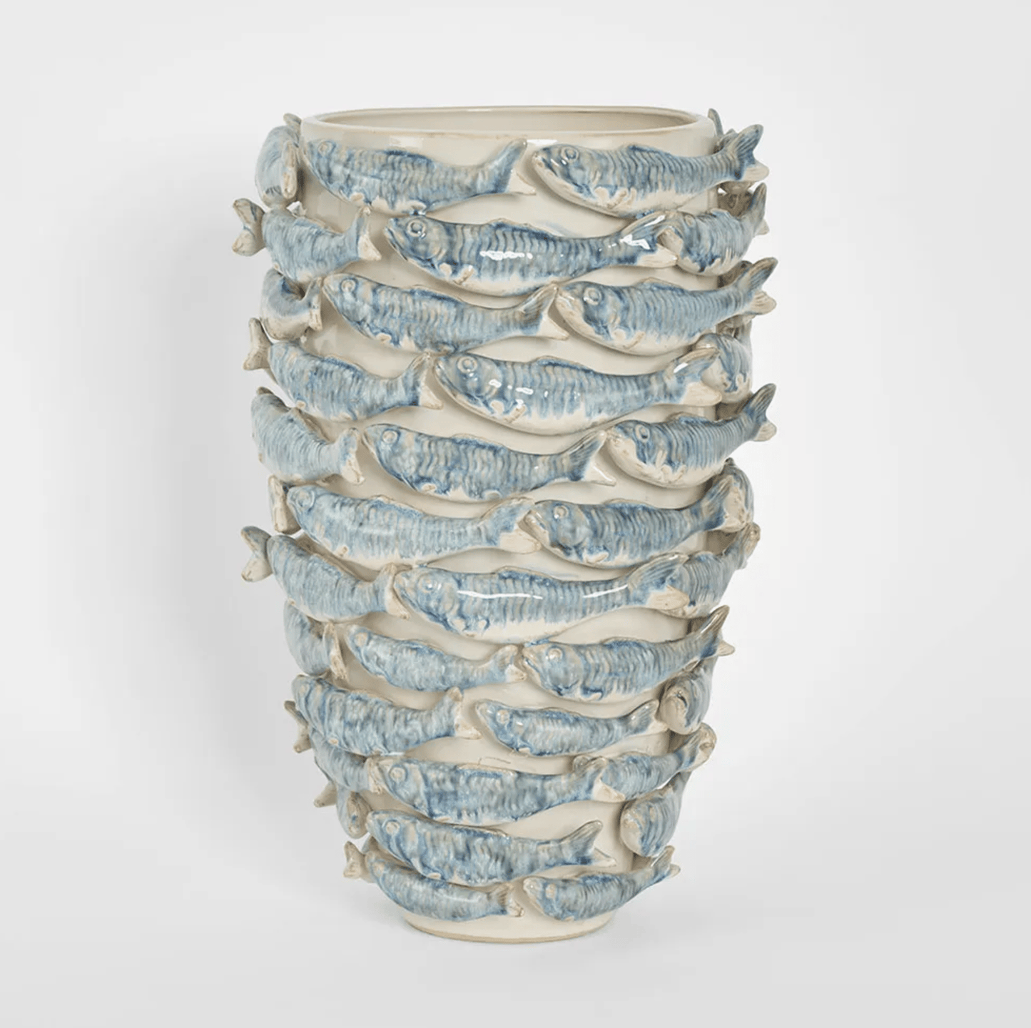 Coastal Sardine Column Vase