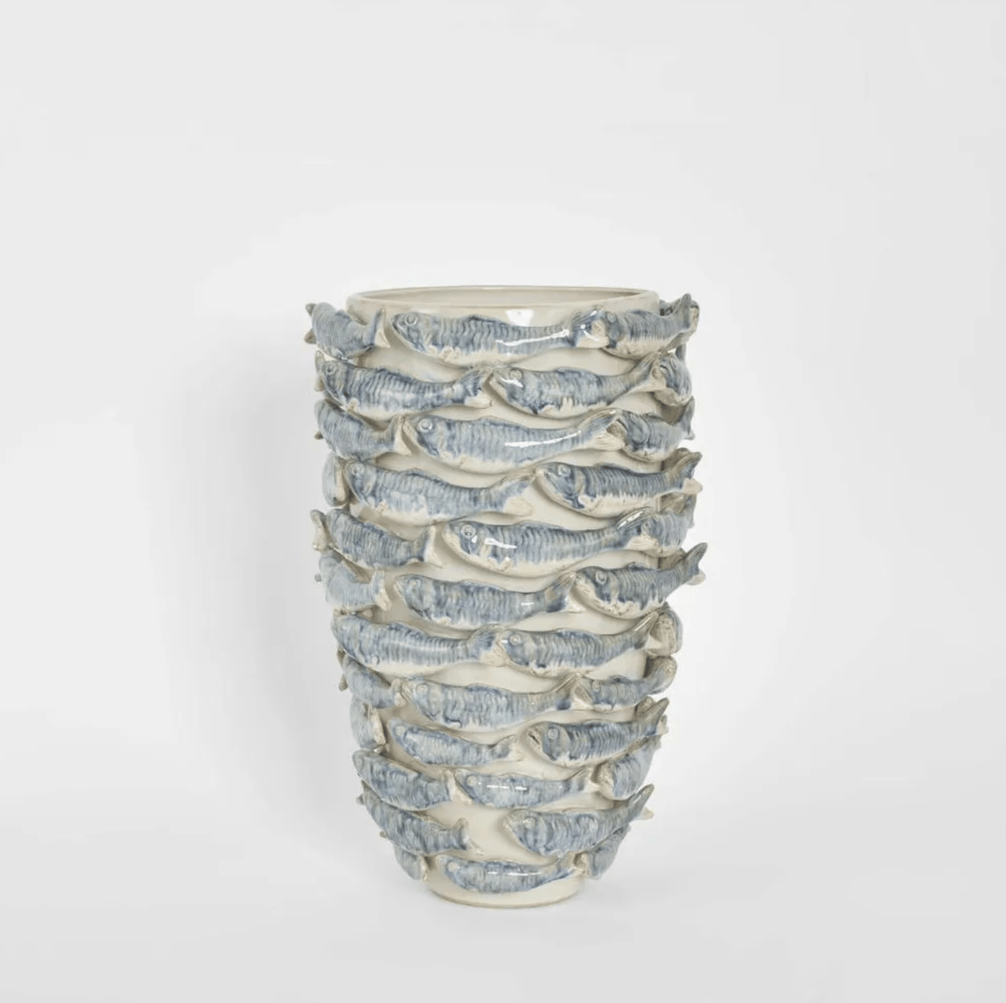 Coastal Sardine Column Vase