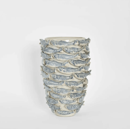 Coastal Sardine Column Vase